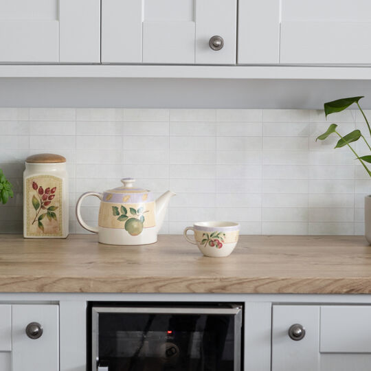 selbstklebende Wandfliese Premium Stacked Tiles pearl white small image number null